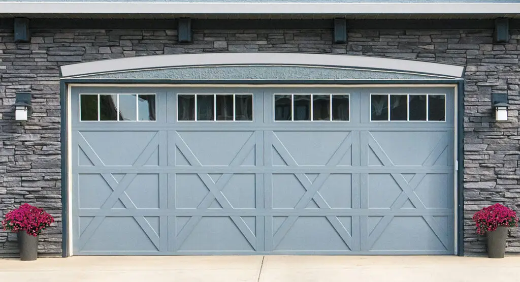 New Garage Doors - Stamped Carriage House-gray