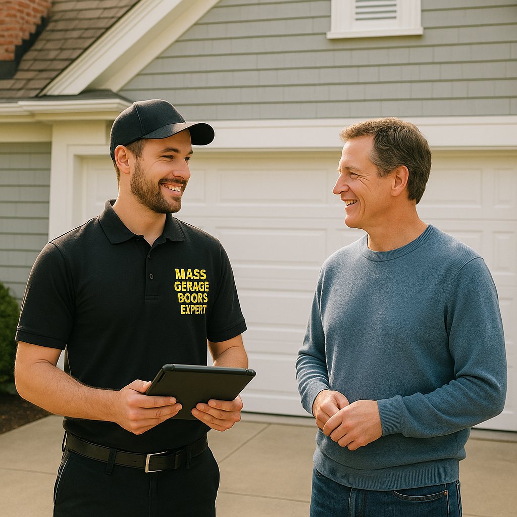 Garage door installation service in Sherborn, MA by Mass Garage Doors Expert