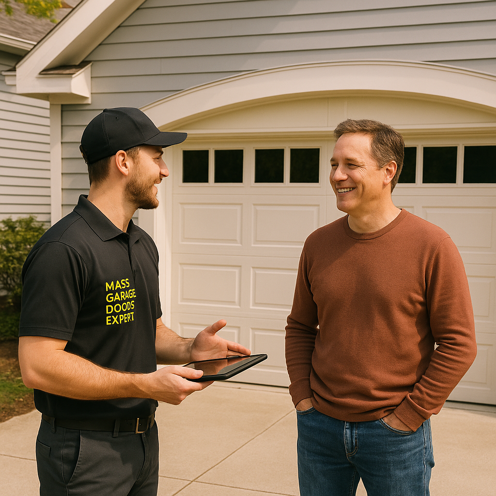 Professional garage door installation service in Stoneham, MA by Mass Garage Doors Expert