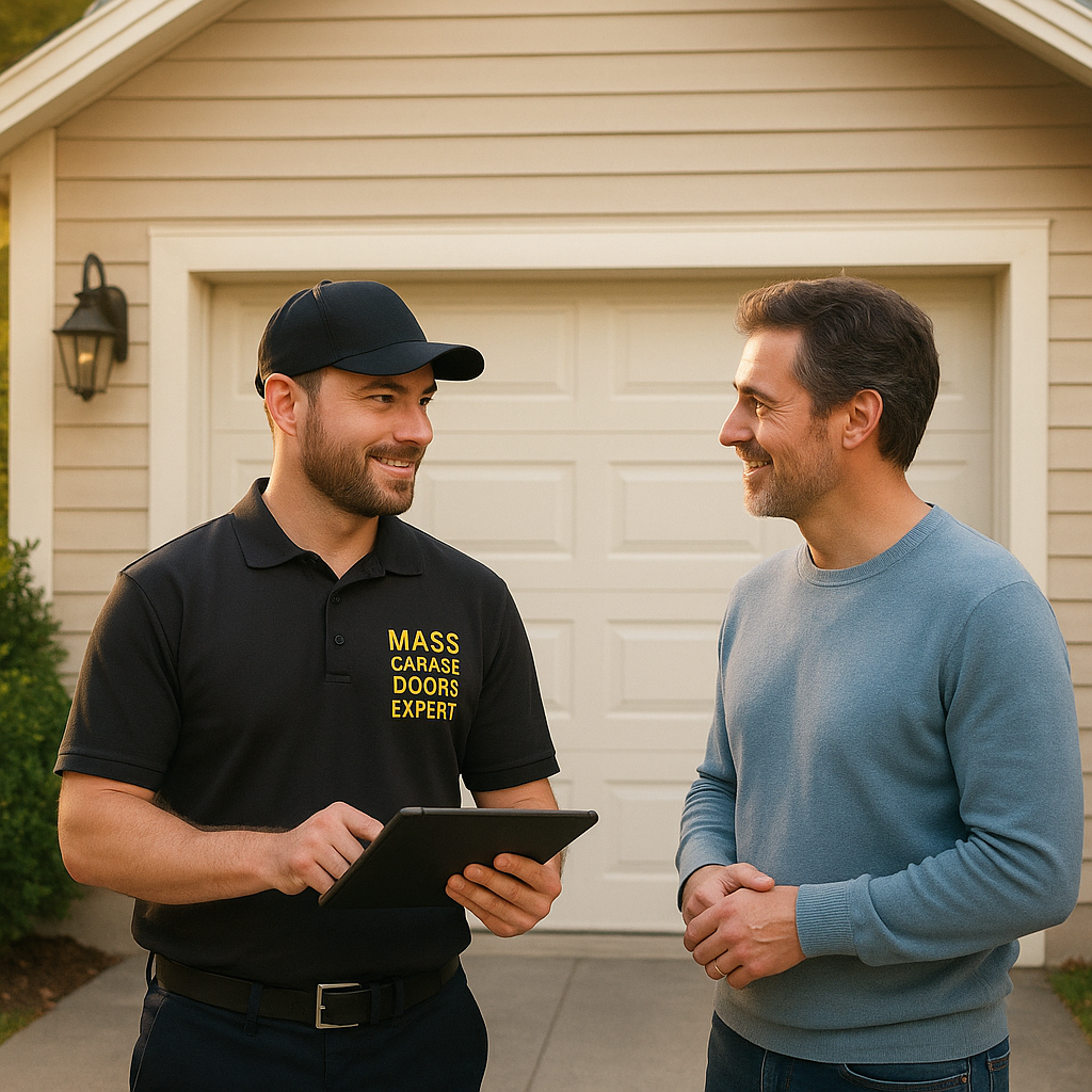Garage door repair service in Brighton, MA by Mass Garage Doors Expert
