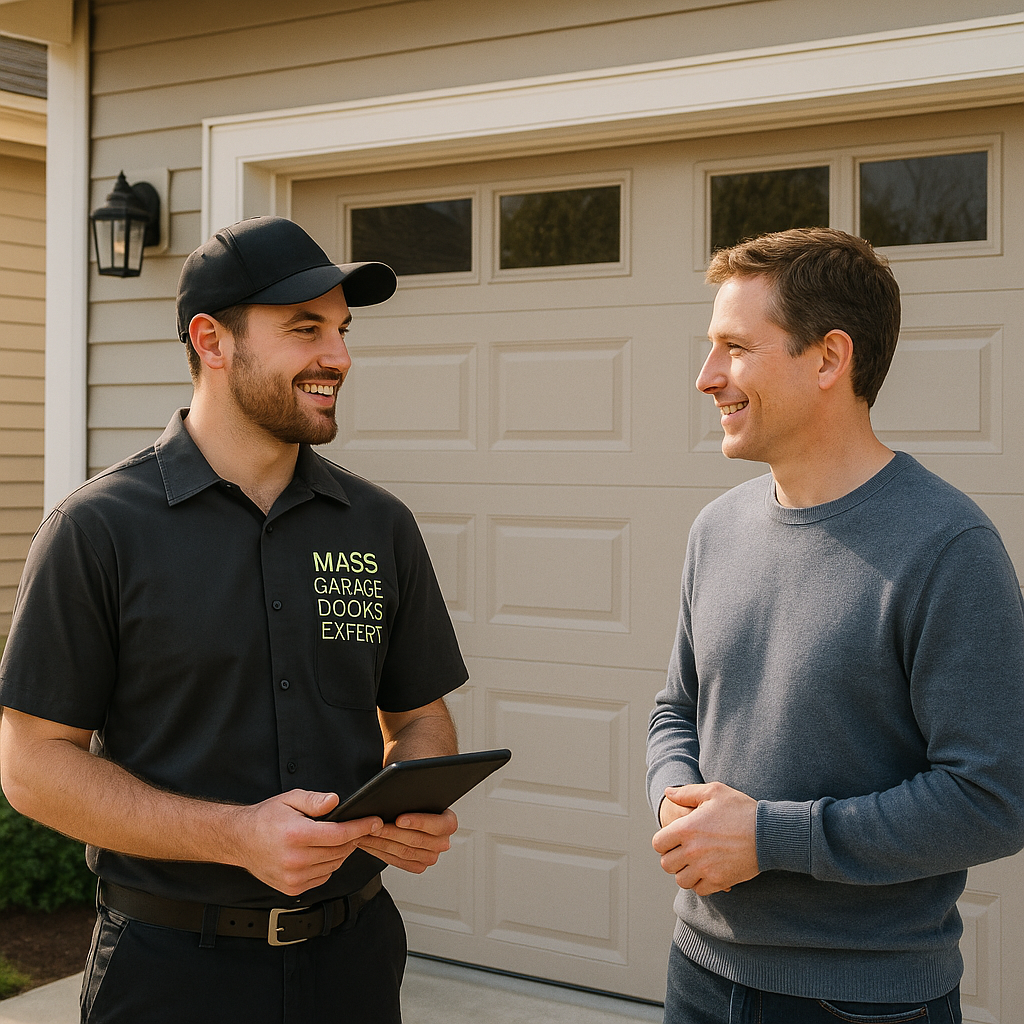 Garage door repair service in Brighton, MA by Mass Garage Doors Expert