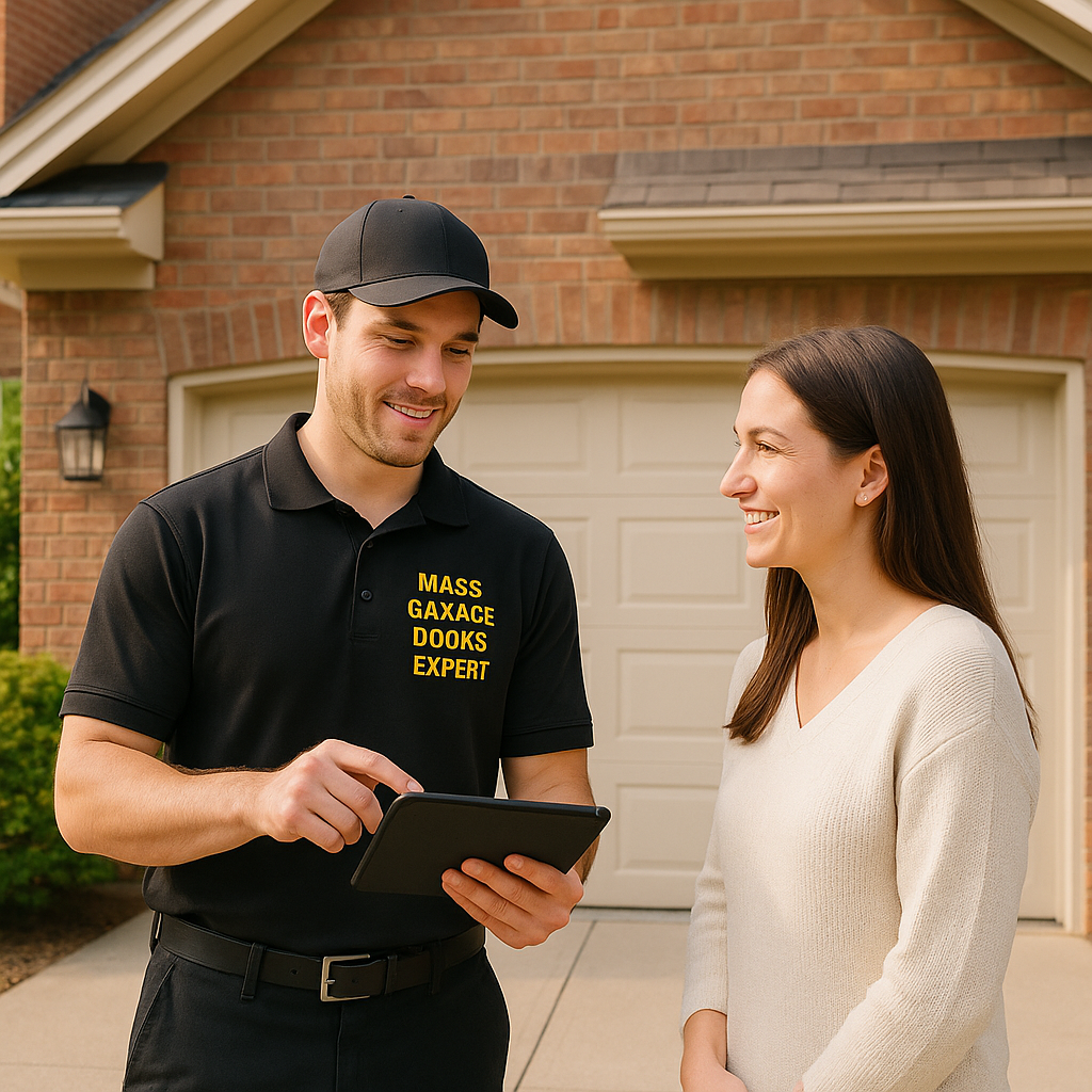 Garage door broken spring replacement service in Lynn MA by Mass Garage Doors Expert