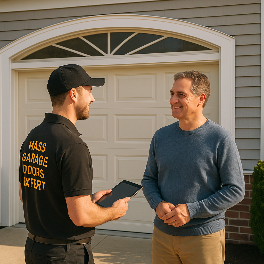 Emergency garage door repair service in Boxborough MA by Mass Garage Doors Expert
