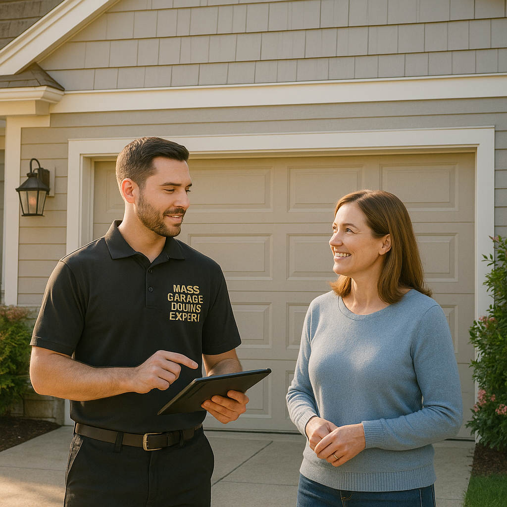 Emergency garage door repair service in Brookline, Massachusetts by Mass Garage Doors Expert