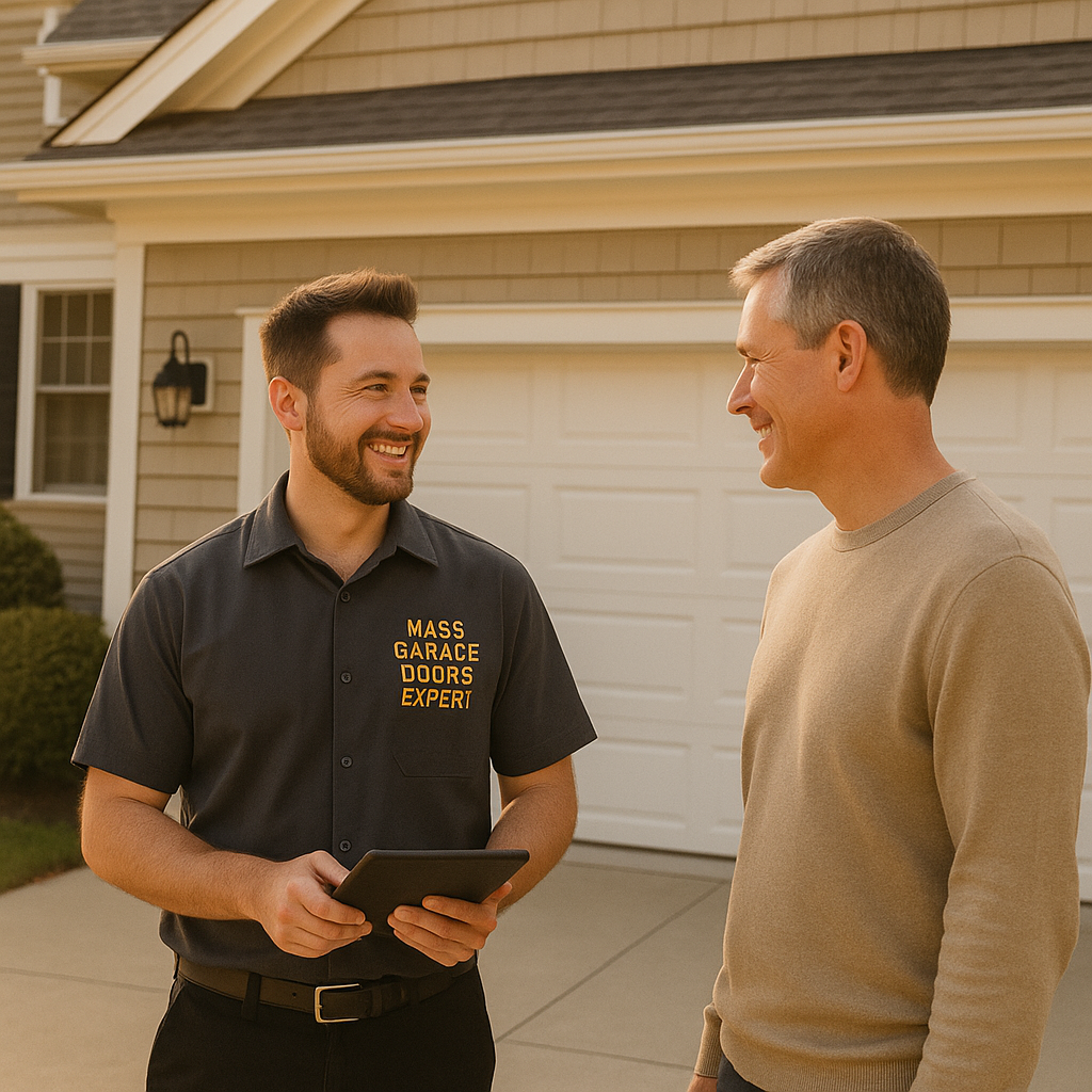 Emergency garage door repair service in Wellesley, MA by Mass Garage Doors Expert