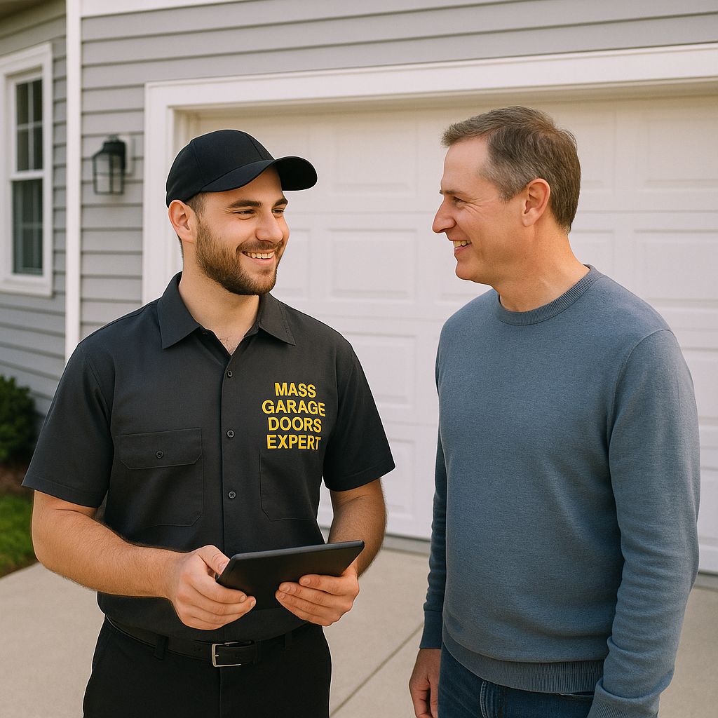 Garage door cable replacement service in Plainville, MA
