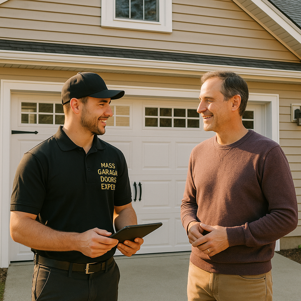Garage door installation service in East Walpole MA by Mass Garage Doors Expert