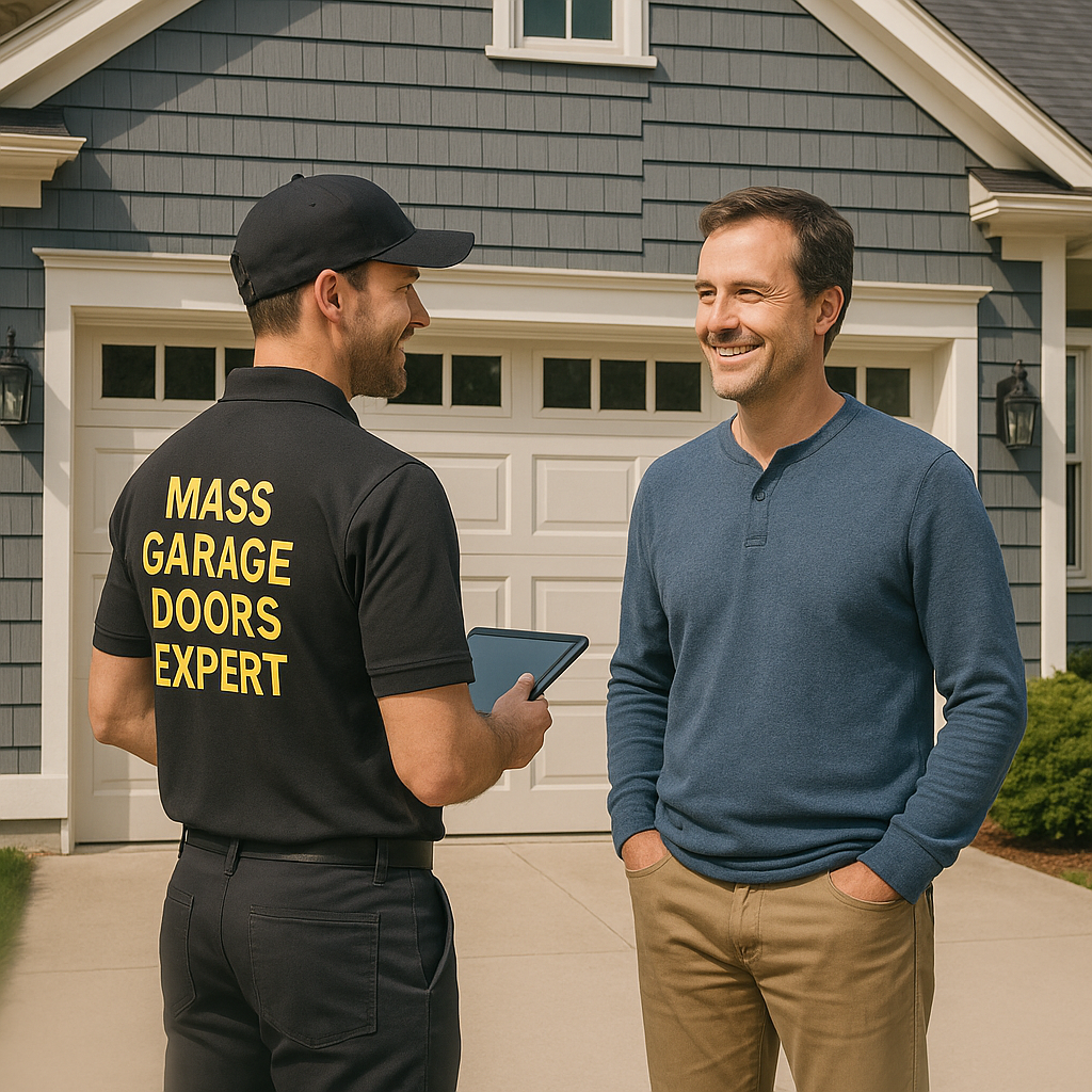 Garage door maintenance service in Canton, MA by Mass Garage Doors Expert