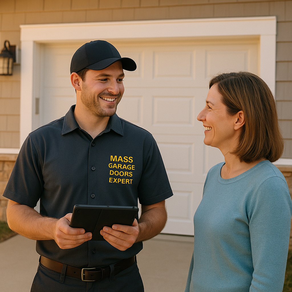 Garage door opener repair service in Holbrook Massachusetts by Mass Garage Doors Expert