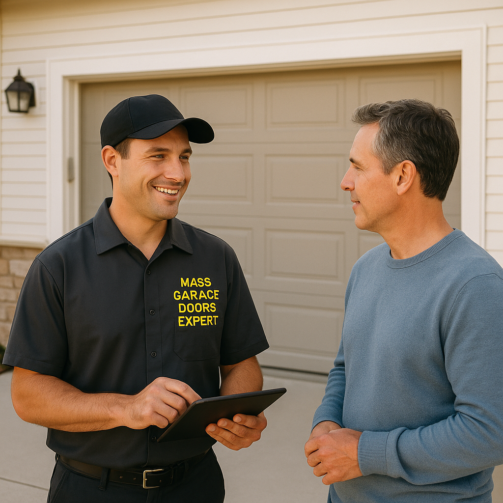 Garage door repair service in Stoughton, MA by Mass Garage Doors Expert