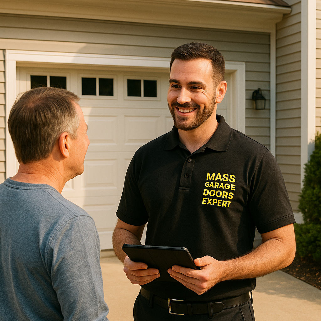 Garage door repair service in Pepperell MA by Mass Garage Doors Expert