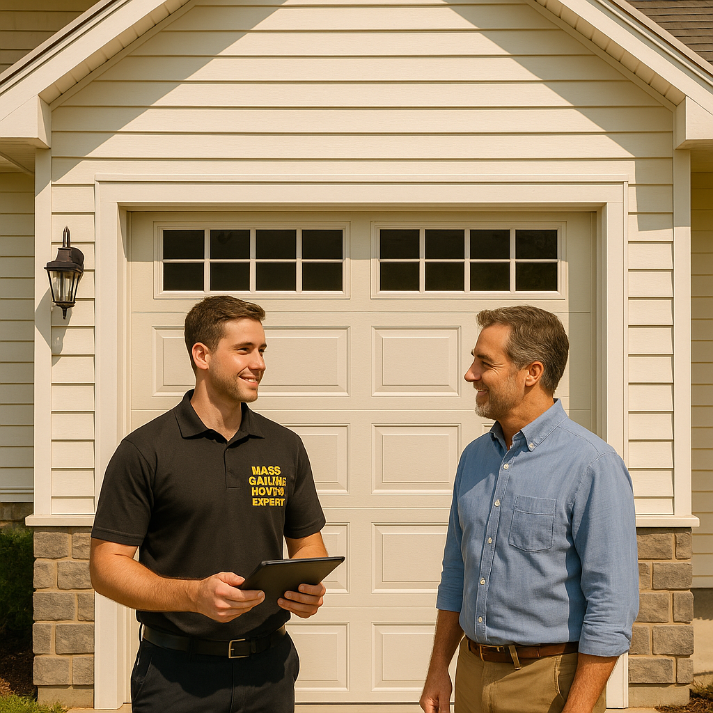 Garage door broken spring replacement service in Georgetown MA by Mass Garage Doors Expert