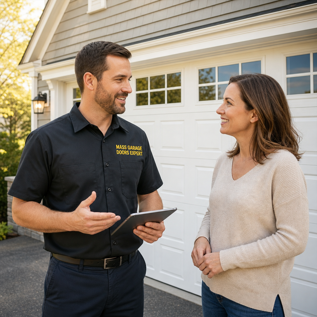 Garage door installation service in Northborough, MA by Mass Garage Doors Expert