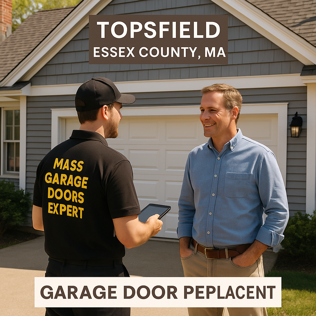 Garage door panel replacement service in Topsfield, MA