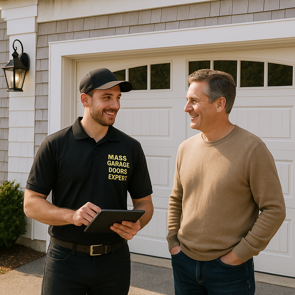 Garage door repair service in Hingham, MA by Mass Garage Doors Expert