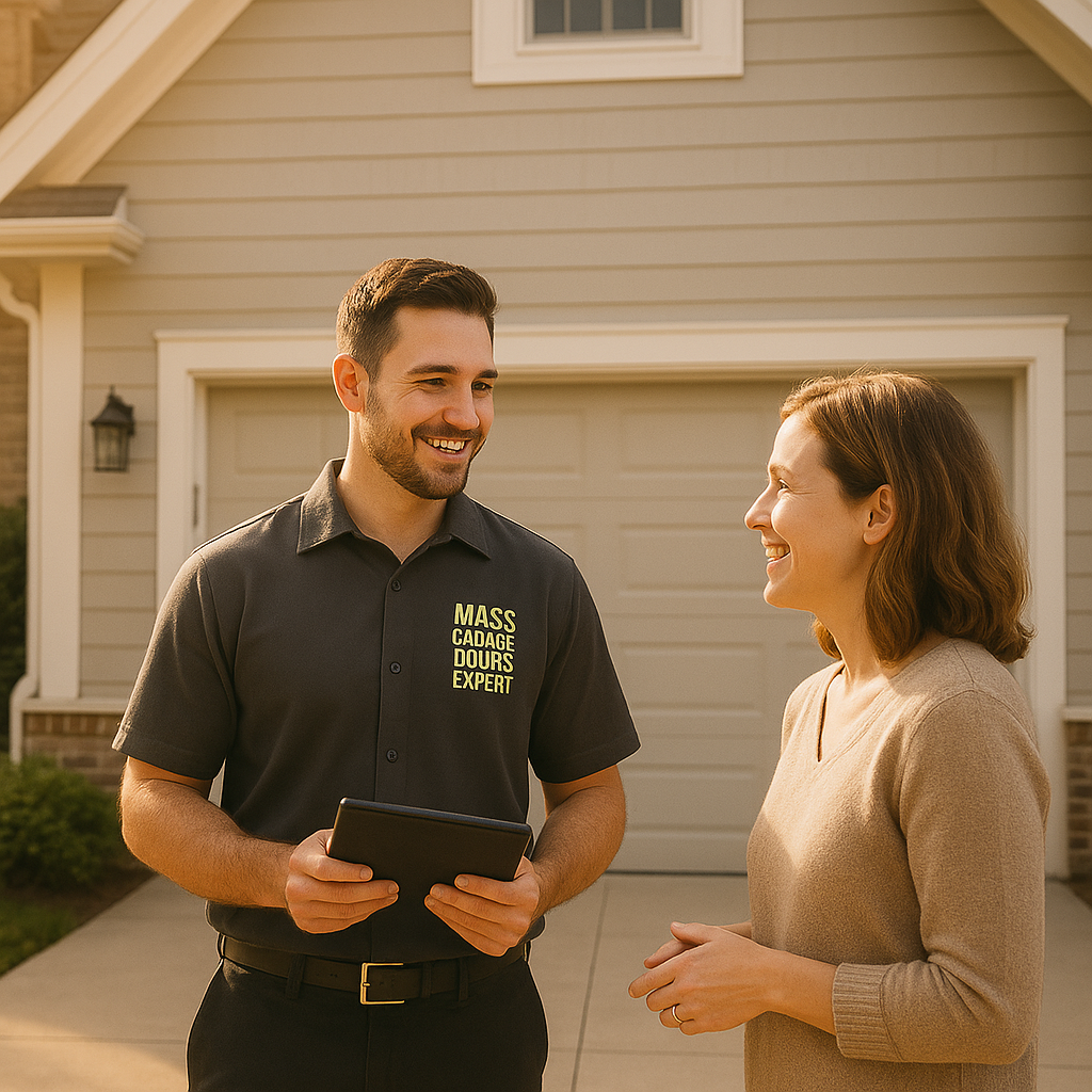 Garage door repair service in North Andover, MA by Mass Garage Doors Expert